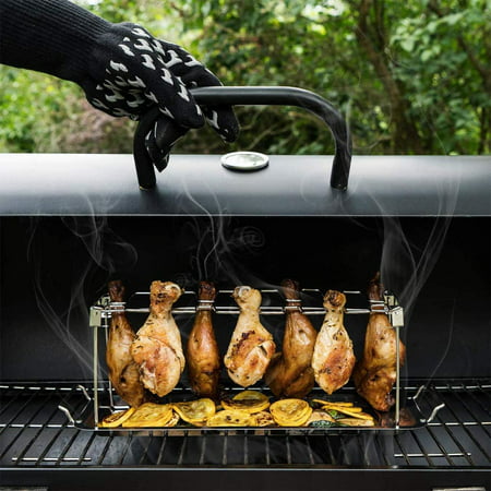 Baking Rack,Household Stainless Steel Barbecue Grill Roast Chicken Wing Rack BBQ Utensil Cooling Rack for Cooking Baking Roasting Grilling Drying Home Outdoors